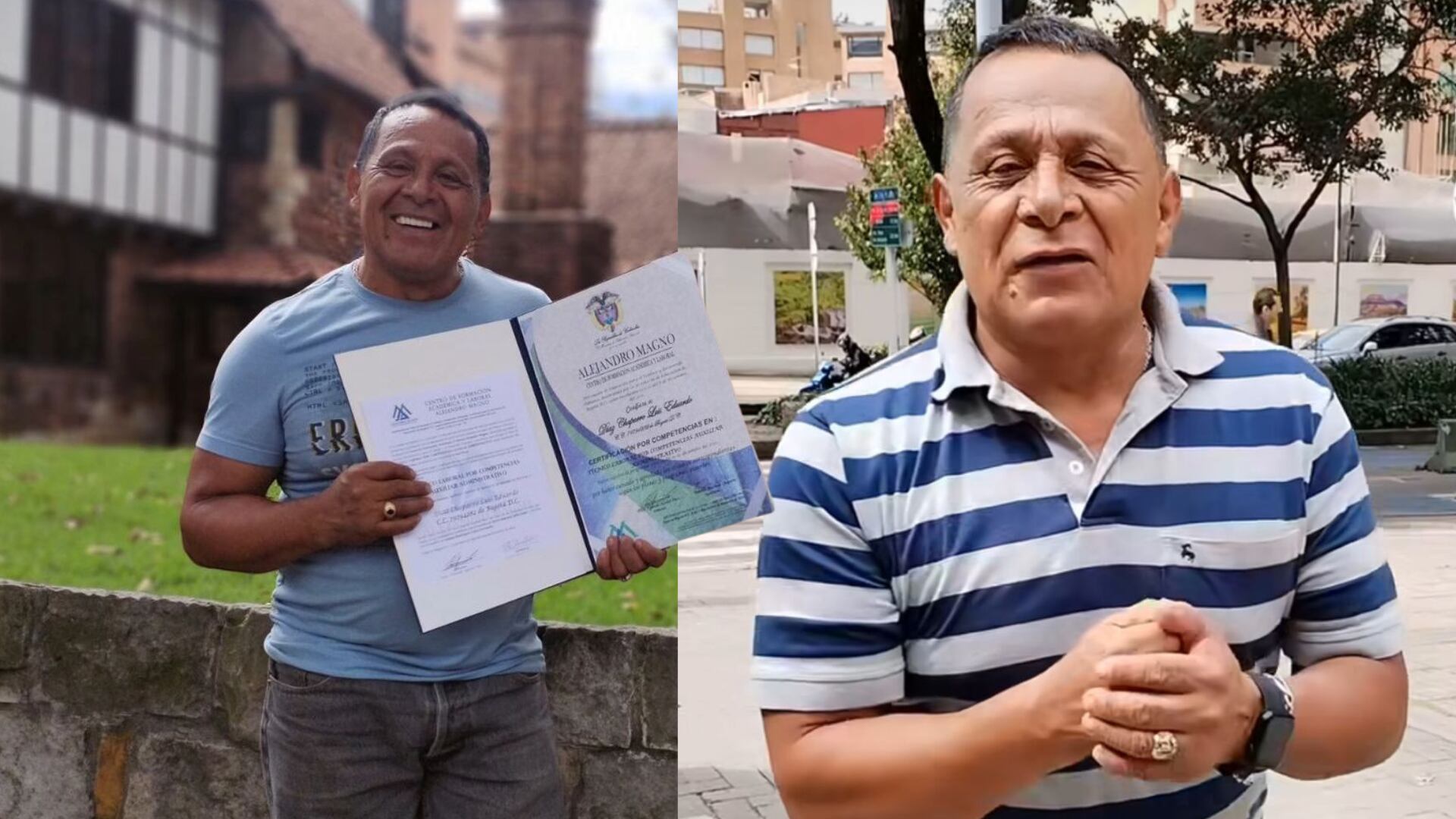 'Lucho el embolador' presumió en redes sociales su logro académico