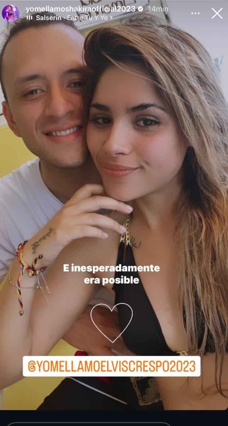 Shakira de Yo me llamo confesó que sigue con su idilio de amor con Elvis Crespo