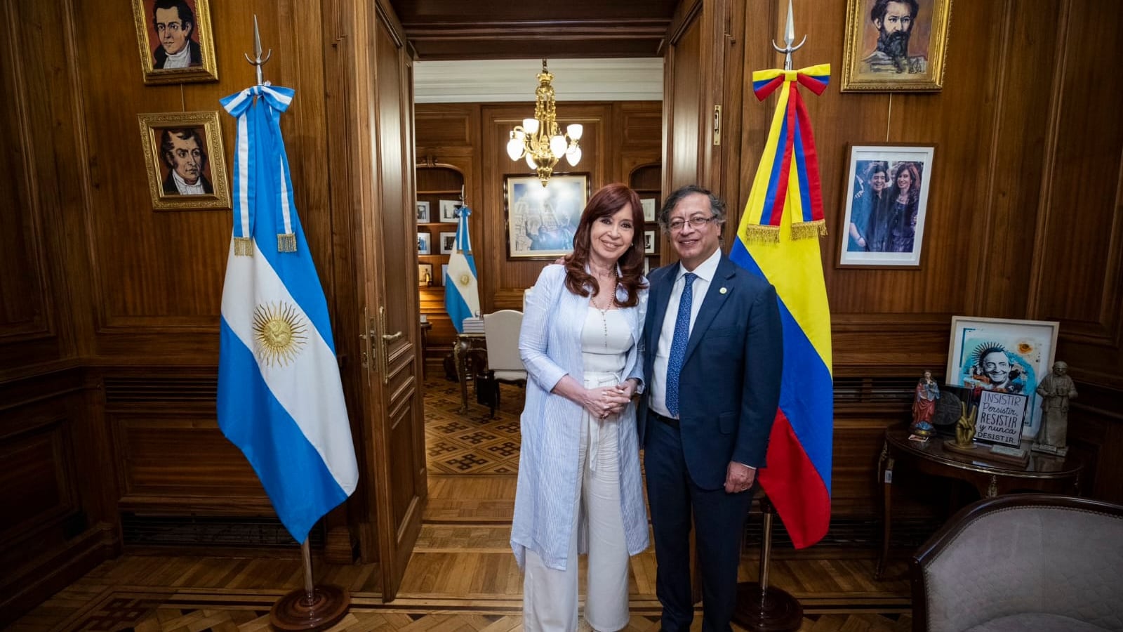 Cristina Fernández de Kirchner y Gustavo Petro en Buenos Aires.