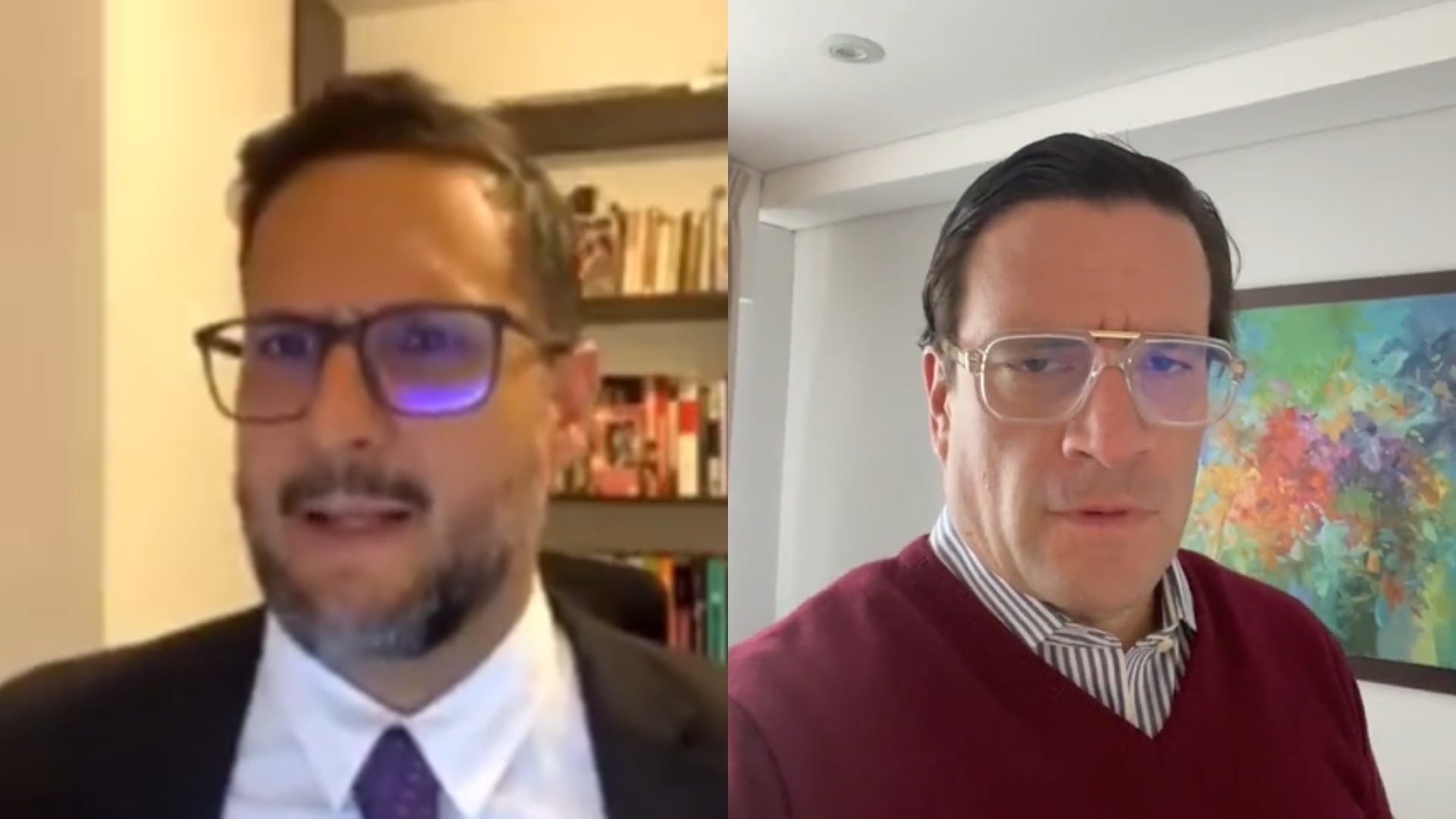 Abogado de Iván Cepeda, Miguel Ángel Del Río y el defensor de Diego Cadena, Diego Cancino.