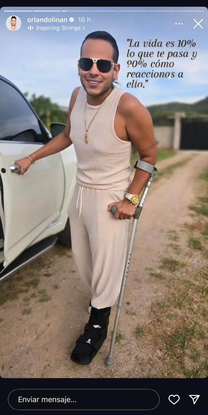 Orlando Liñán problemas con su pie