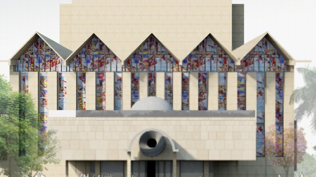 Fachada de cómo quedará el teatro Amira de la Rosa.