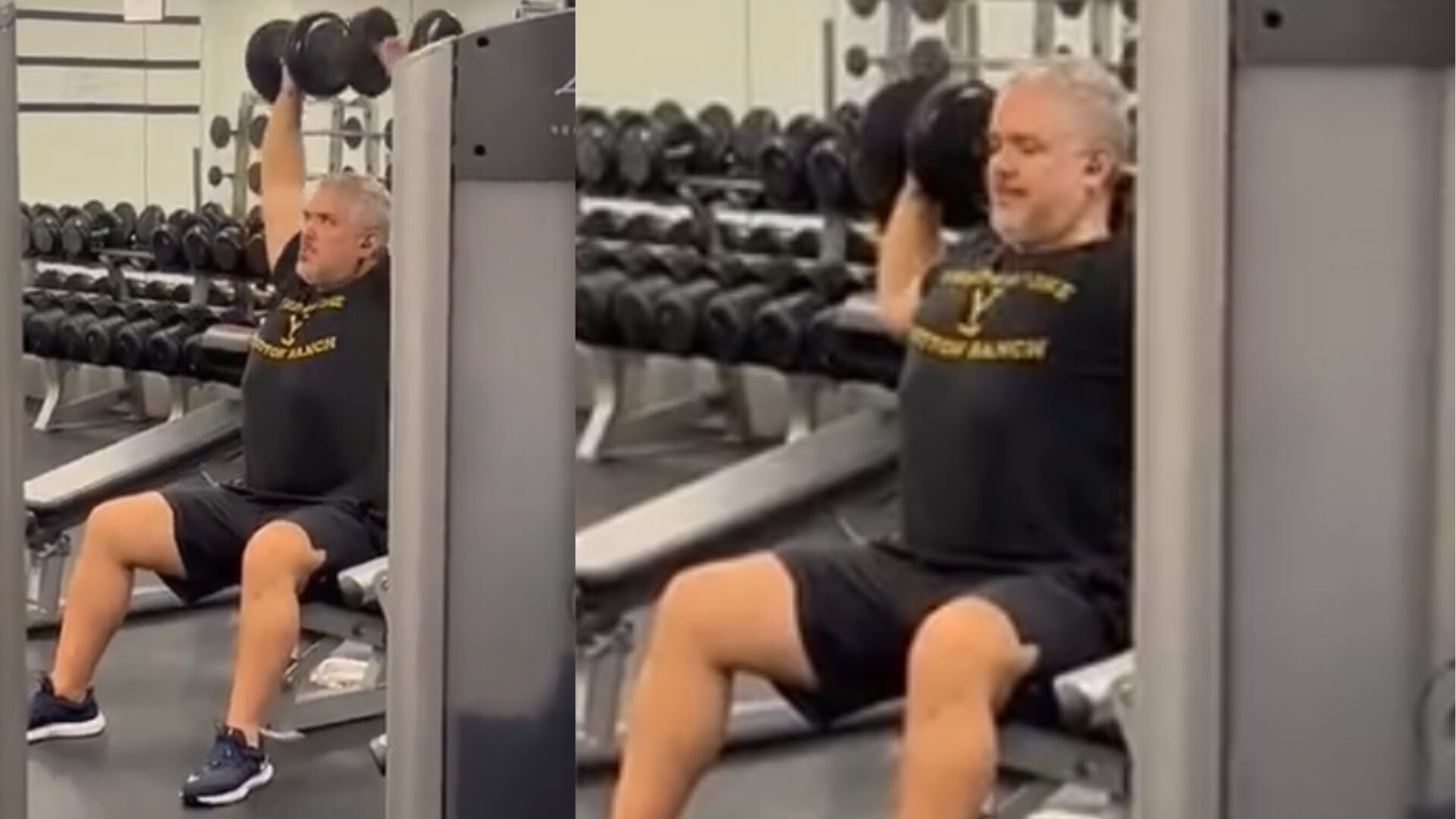 Iván Duque fue captado realizando una rutina de ejercicios en Nueva York.