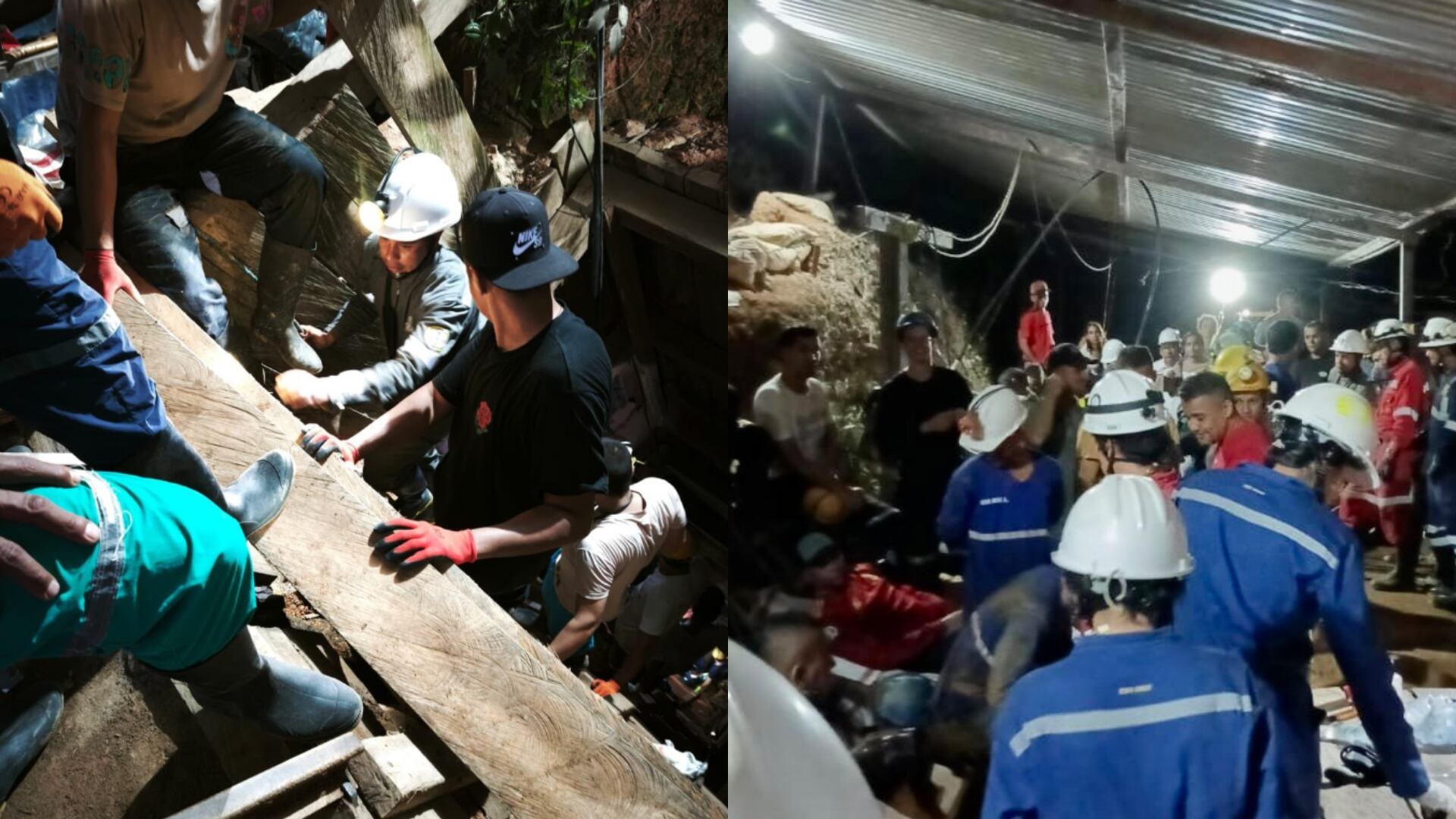 Rescate de 18 mineros en Antioquia.