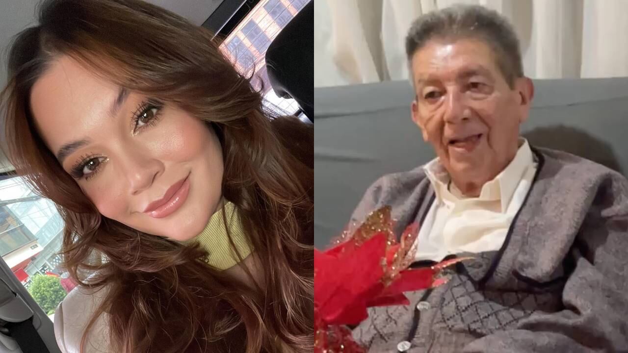 Lina Tejeiro enterneció con regalo que le dio a su abuelo