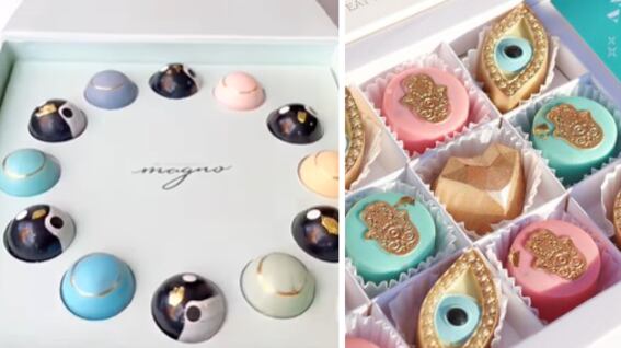 Emprendimiento en el que realizan chocolates de alta calidad con toques de oro de 24 quilates.