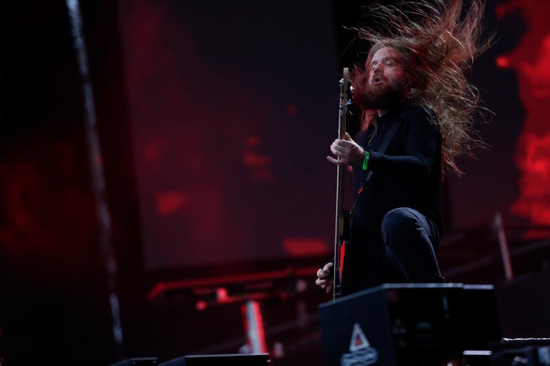 Epica, de Países Bajos, durante su presentación en Rock al Parque 2022.