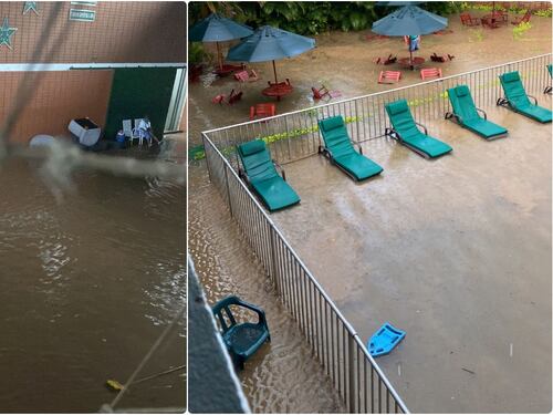 Con el agua al cuello: sede de Deportivo Cali se inundó con las fuertes lluvias