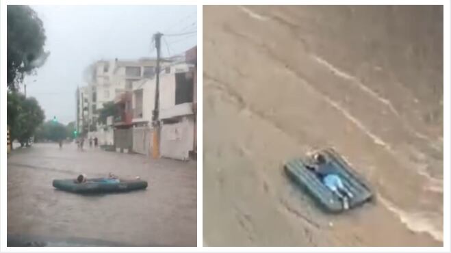 Joven que navegó en un colchón inflable en arroyo en Valledupar.