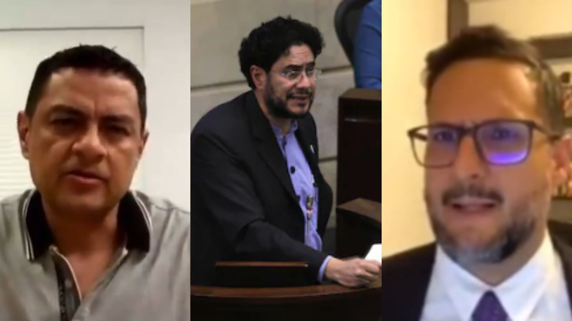 Testigo de Uribe Óscar Monsalve, Iván Cepeda y Miguel Ángel Del Río.