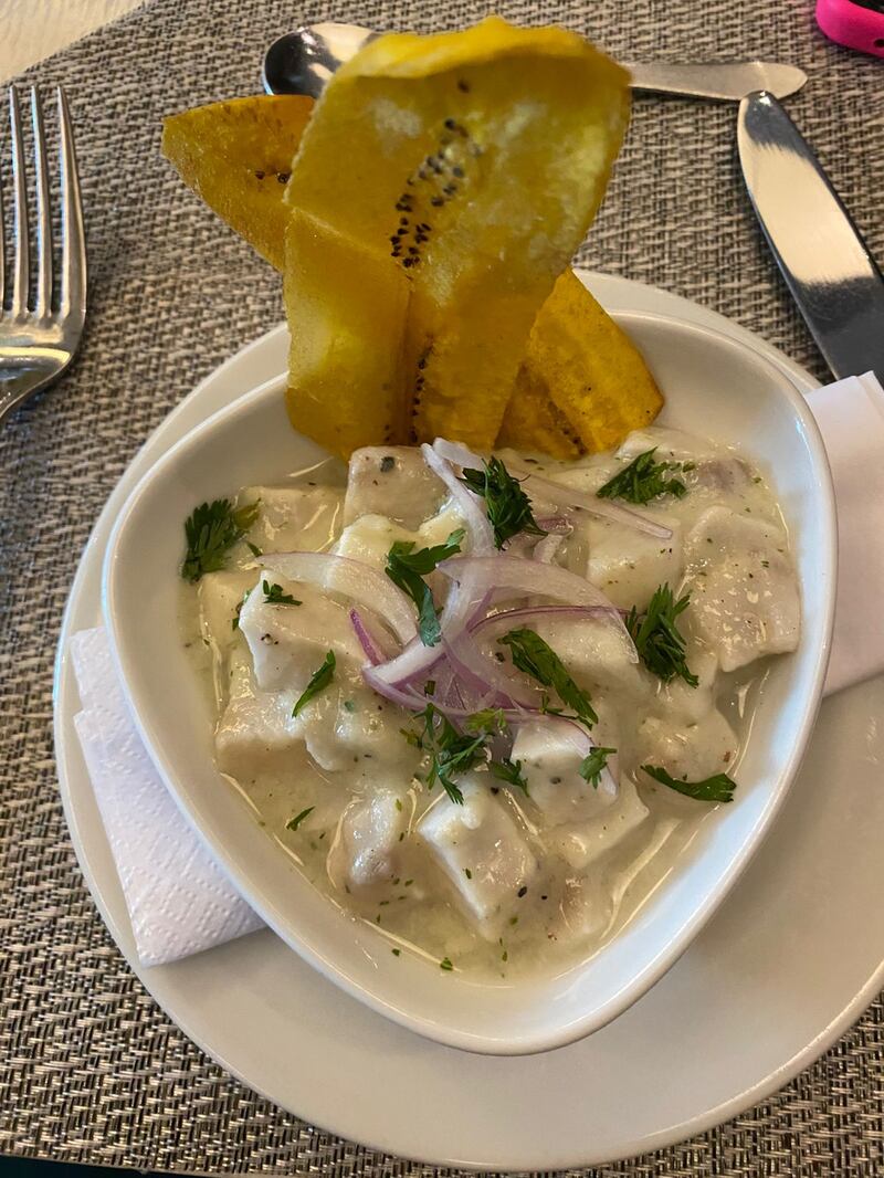 Foto del plato del Ceviche de Pescado.