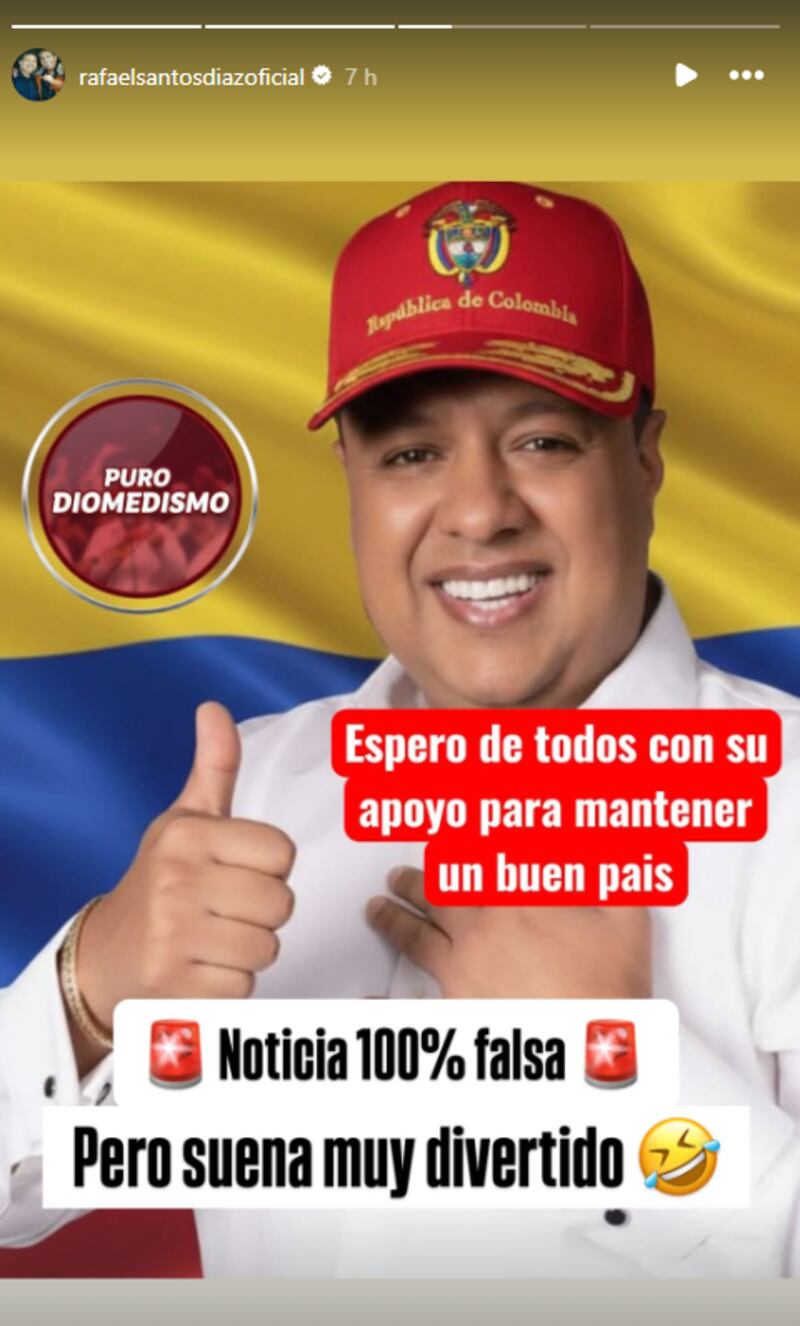 Hijo de Diomedes Díaz responde a rumores sobre la Presidencia