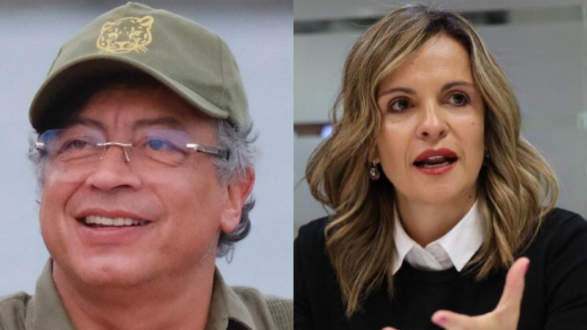 Gustavo Petro y la periodista María Andrea Nieto