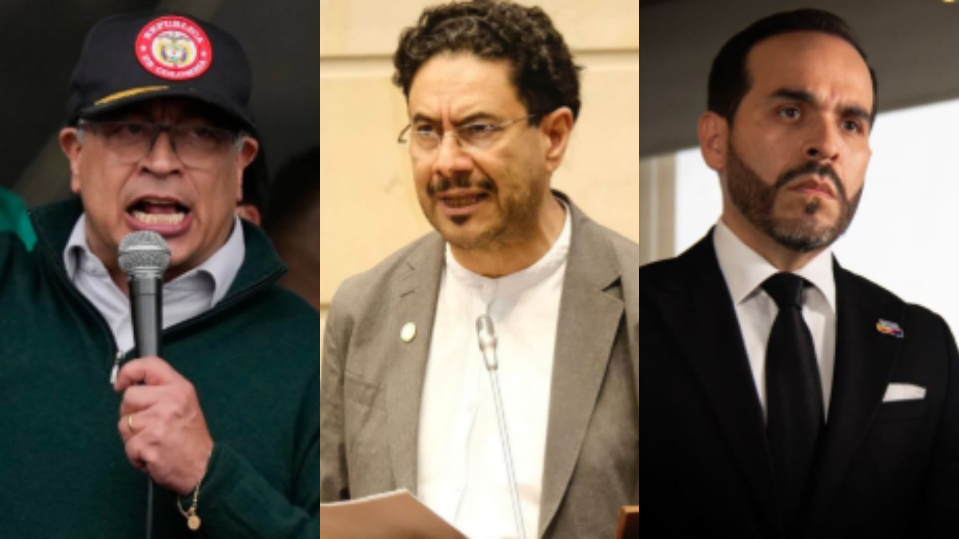 Gustavo Petro, Iván Cepeda y Abelardo de la Espriella.