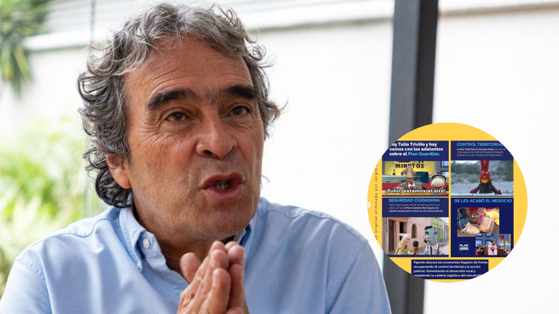 Sergio Fajardo usando personajes de 31 minutos