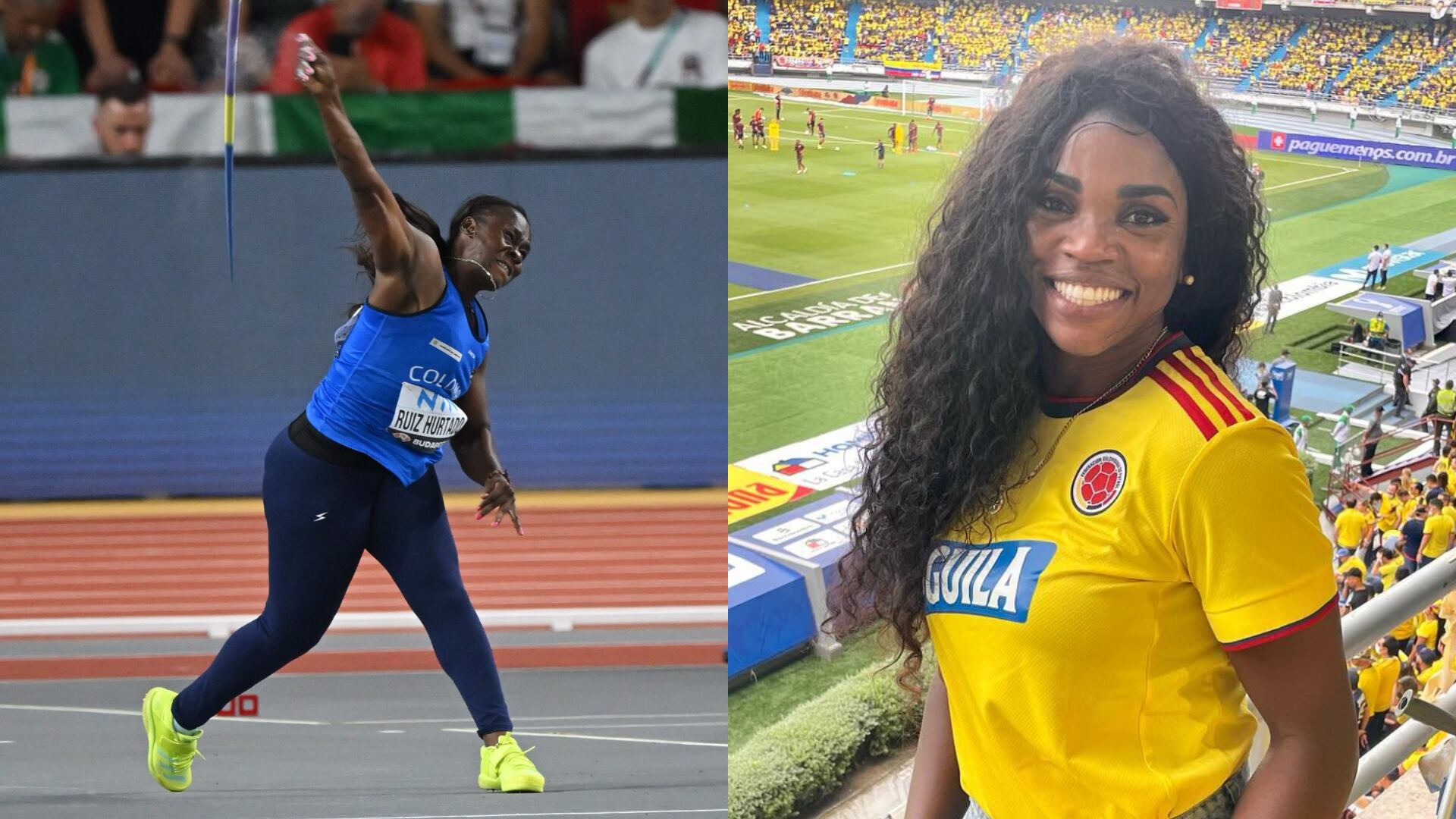 Caterine Ibargüen felicitó a Flor Denis Ruiz por su récord en el Mundial de Atletismo.