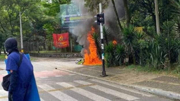 Disturbios en la Universidad de Antioquia.
