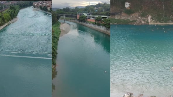 Coloración del río Medellín