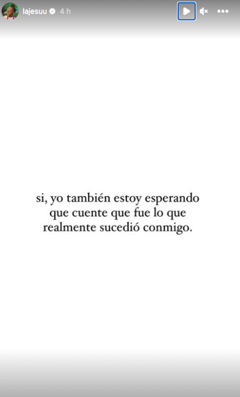 La Jesuu pantallazo tomado de instagram