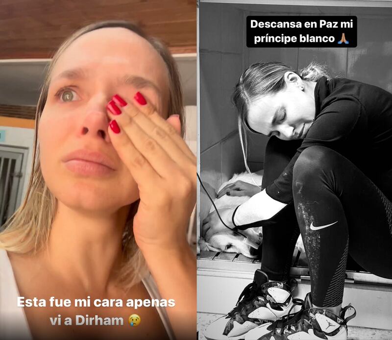 Elizabeth Loaiza quedó muy afectada por la muerte de su mascota