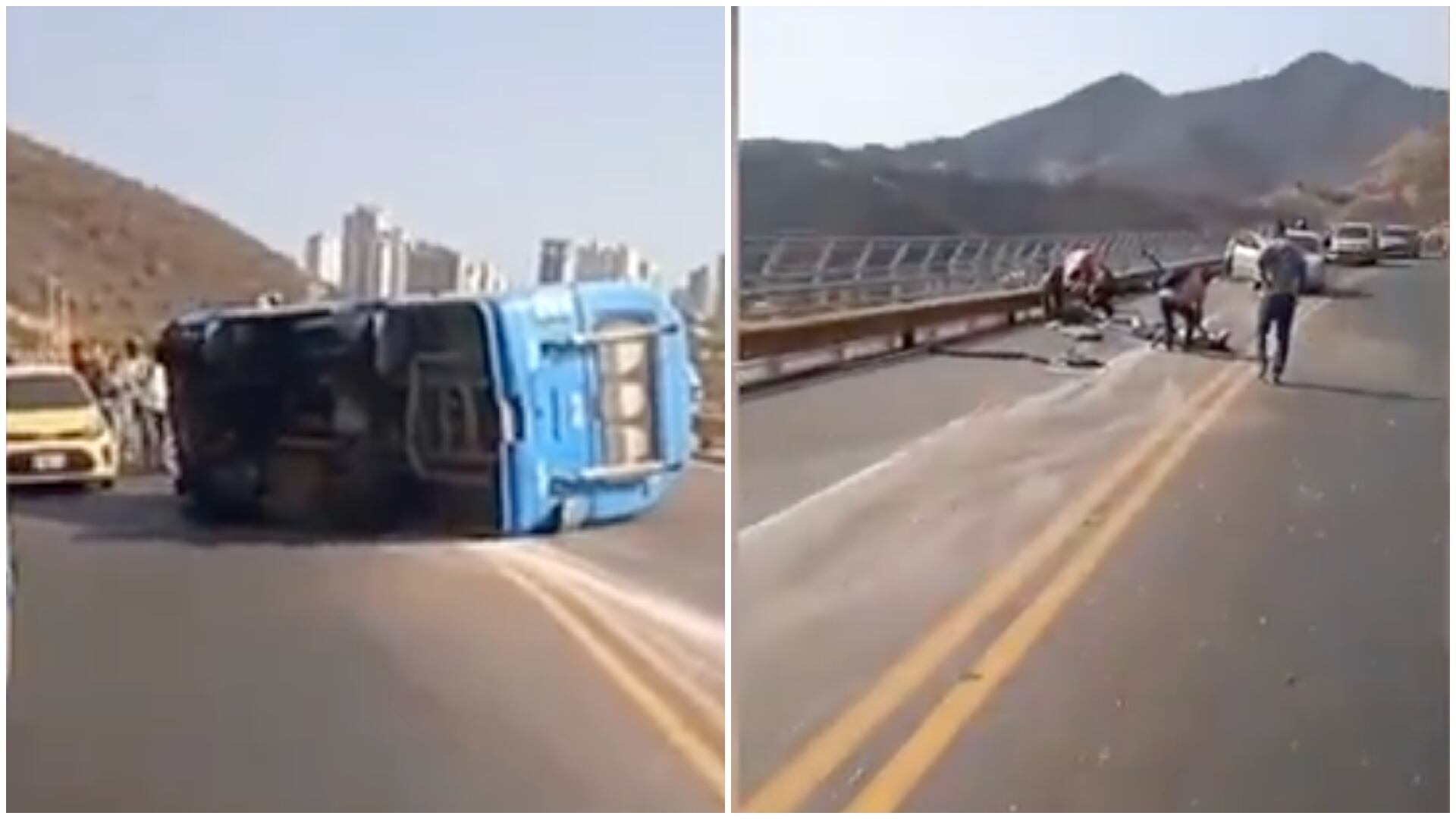 “Traté de controlarlo para no irnos al abismo”: fuerte accidente de bus en Santa Marta dejó 8 heridos (redes sociales)