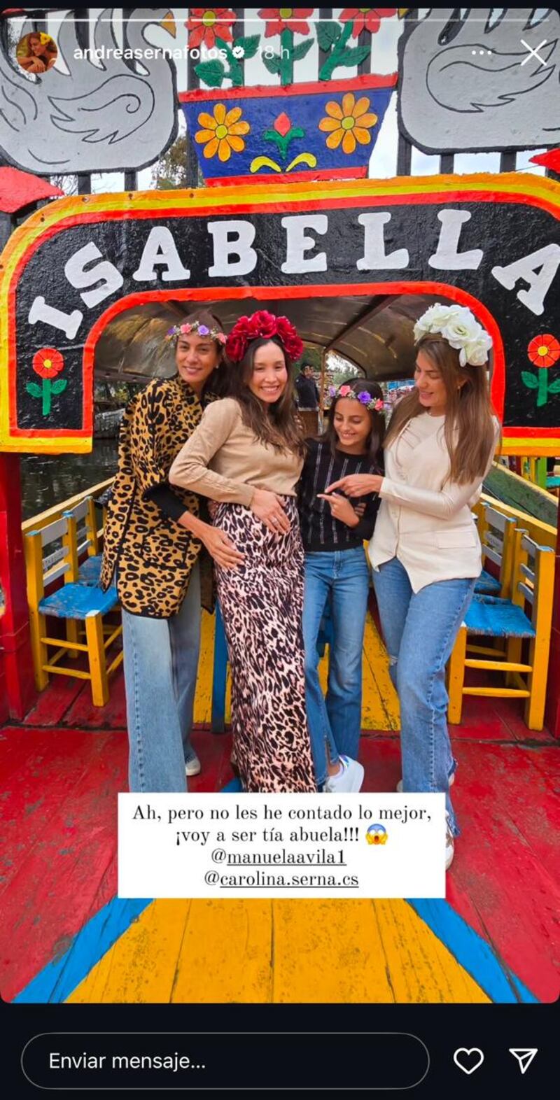 Andrea Serna habló del nuevo integrante de su familia.