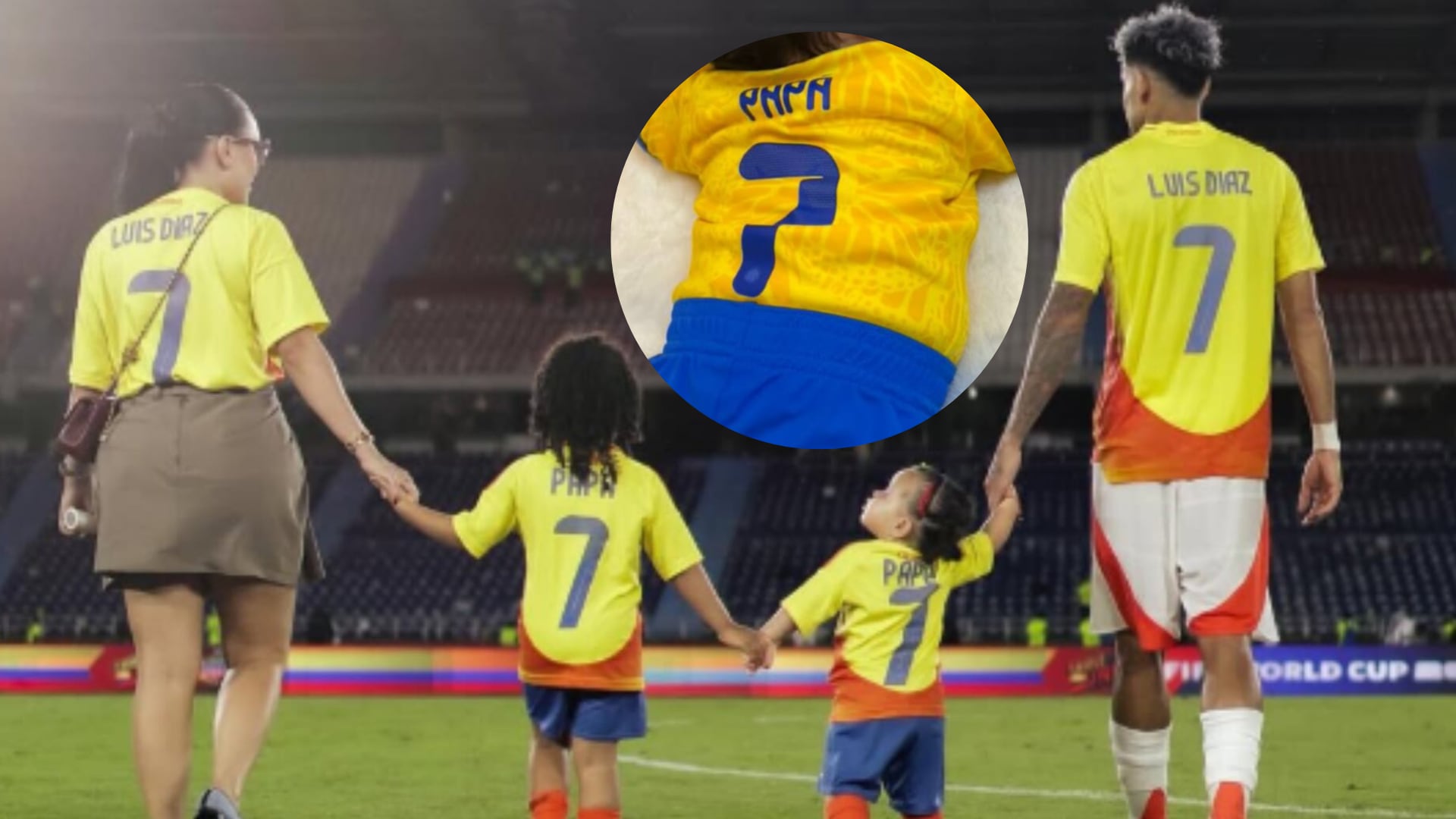 Esposa de Luis Díaz subio2 foto de su bebé de un mes con camisa de Colombia