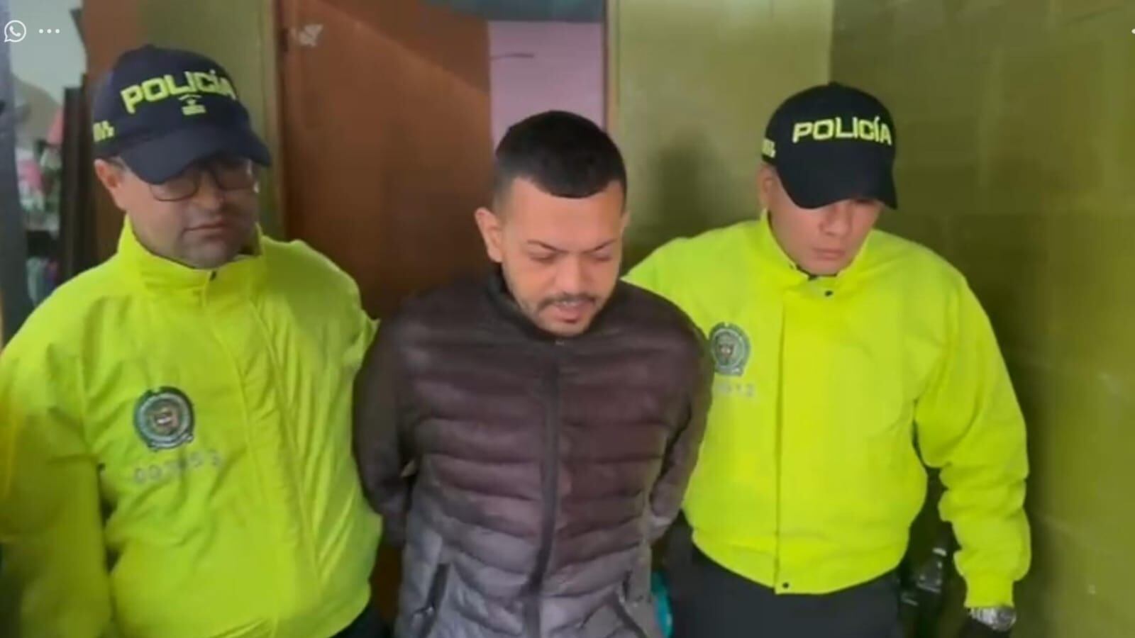 Foto de la captura de alias 'El Costeño' ppr la Fiscalía.