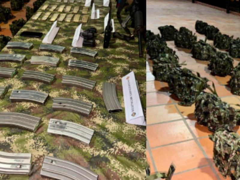 Golpe al Clan del Golfo: Impresionante incautación de material de guerra que sería para acciones terroristas en el sur de Bolívar