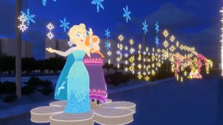 Frozen en los Alumbrados Navideños de Medellín 2023