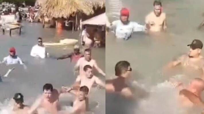Pelea entre hombres en playas de Cholón, en Cartagena.