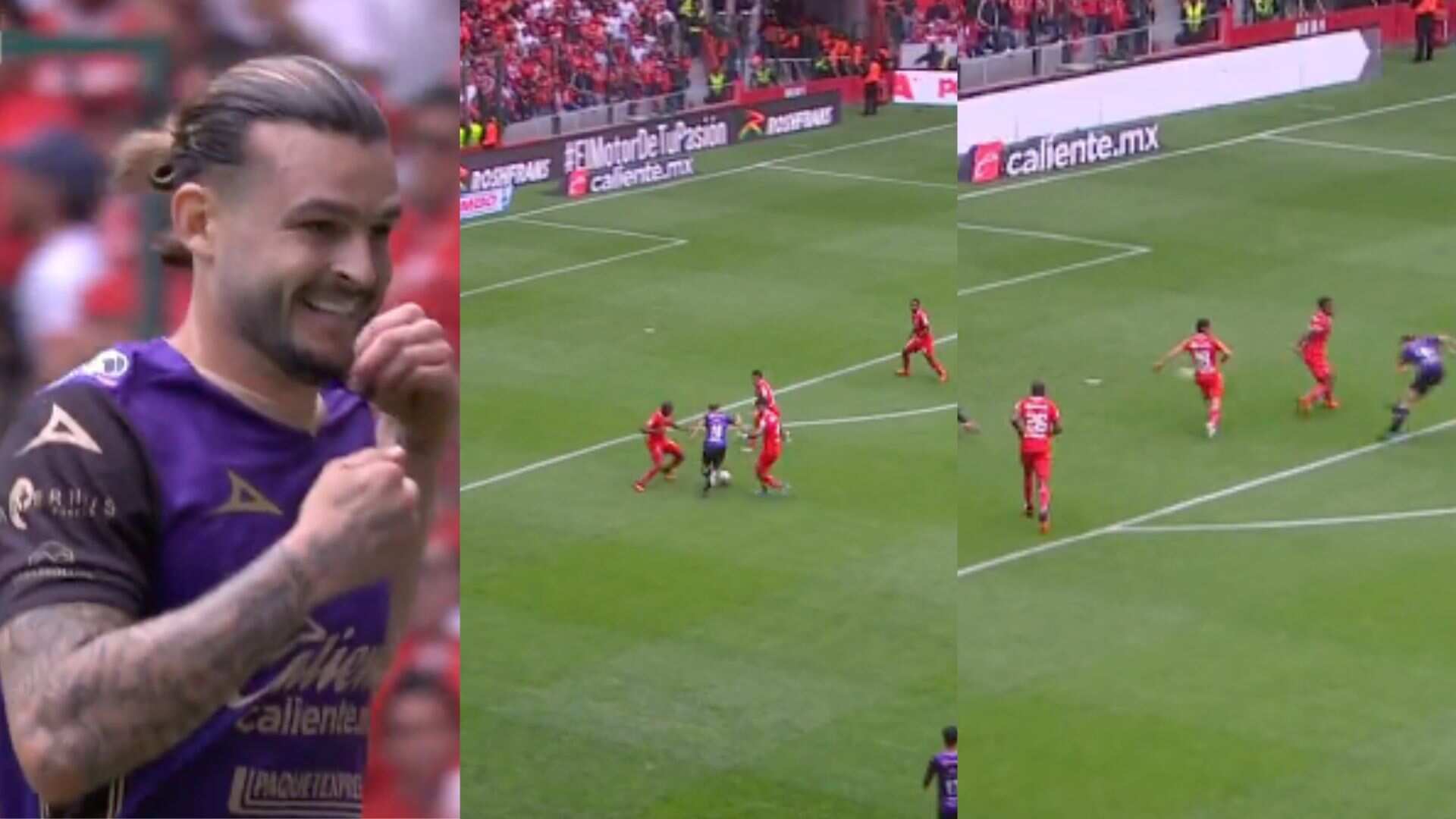 Gol de Nicolás Benedetti ante el Toluca.