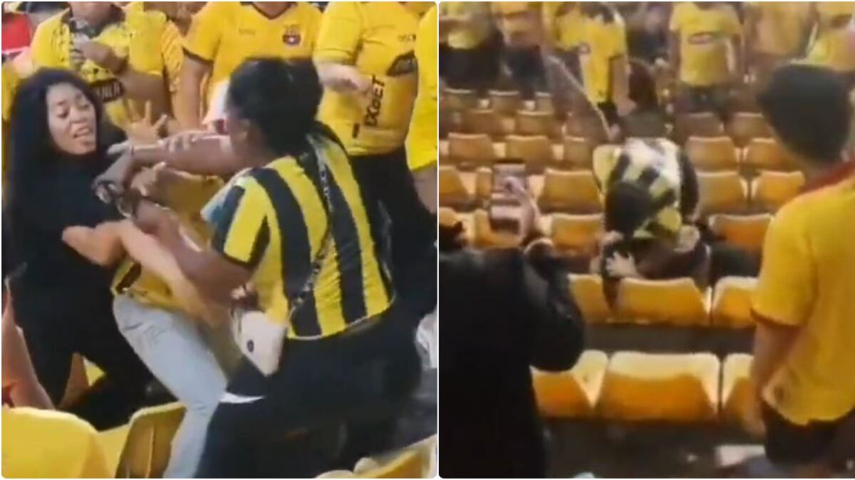 A hincha lo poncharon con la suplente en pleno estadio y la titular la puso a calentar a punta de golpes