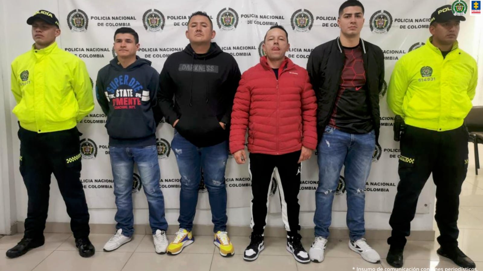 Los cuatro procesados fueron capturados por uniformados de la Sijín en Bogotá.