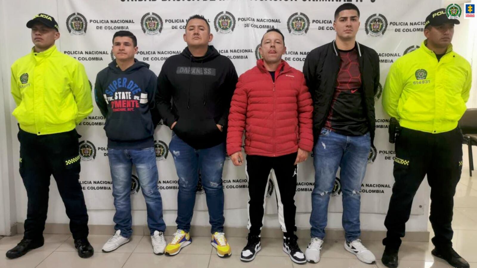 Los cuatro procesados fueron capturados por uniformados de la Sijín en Bogotá.