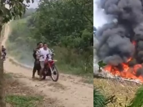 Videos de los militares que sobrevivieron al accidente del avión militar en Colombia mientras recibían atención