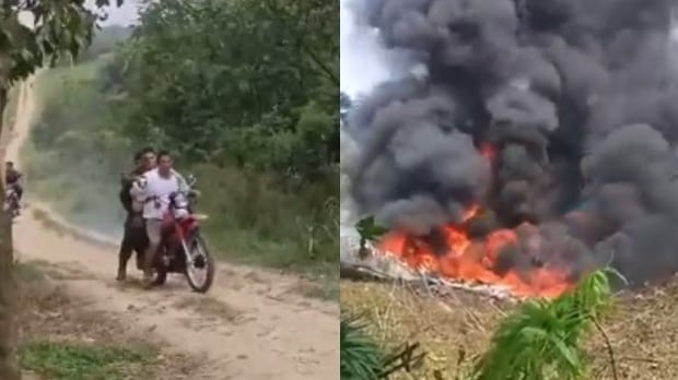 Foto accidente de avión militar en Putumayo: videos muestran a sobrevivientes siendo auxiliados por civiles en Puerto Leguízamo.
