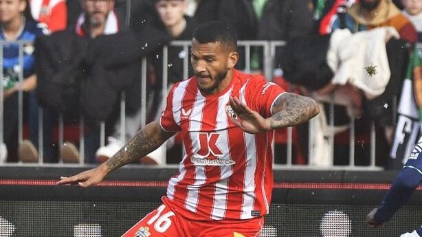 Luis Javier Suárez con el Almería