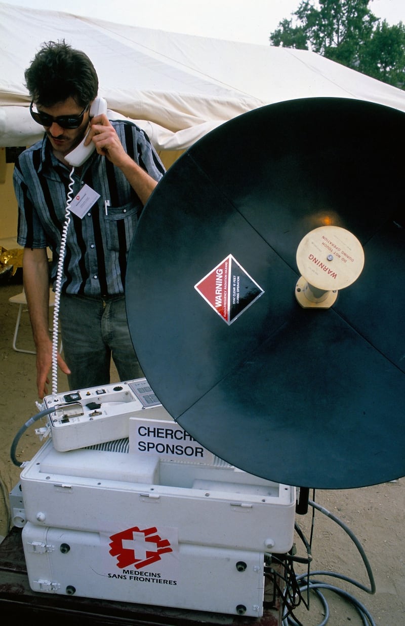 Pierre-Marie, coordinador logístico de Médicos Sin Fronteras durante la emergencia de Armero en Tolima, Colombia, 1985.