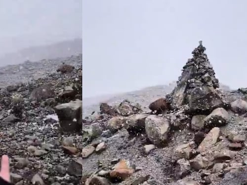 Nevada Histórica en El Cocuy: El Púlpito del Diablo se viste de blanco tras nevada de 12 horas