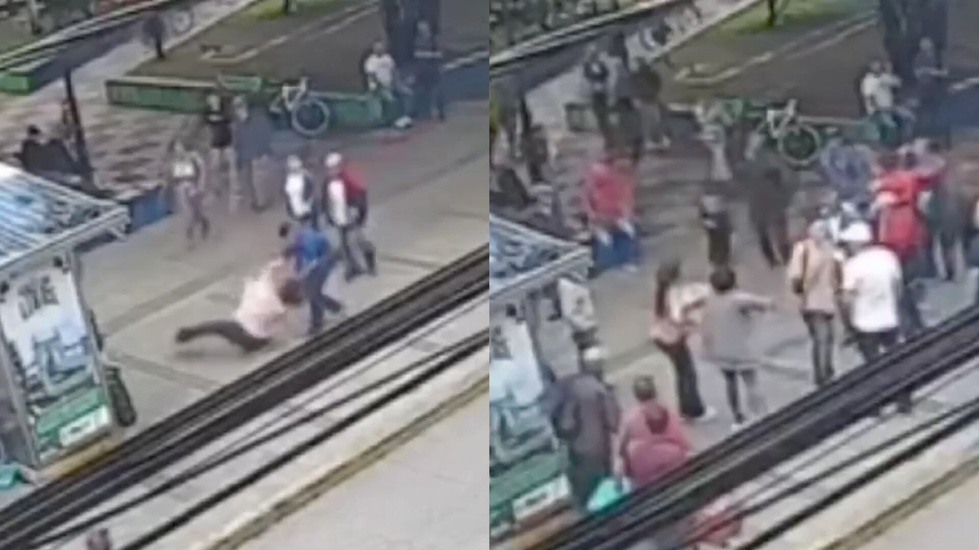 Nuevo caso de violencia intrafamiliar: un hombre le pegó a una mujer en plena vía