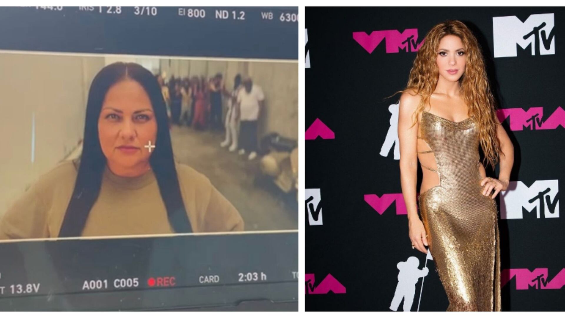 Lili Melgar en la canción de Shakira (Redes sociales y captura de pantalla de 'El Jefe')