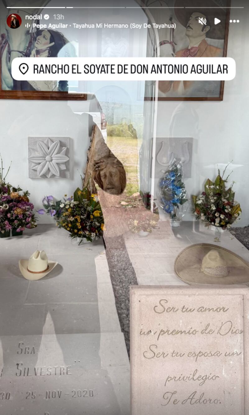 Historia de Christian Nodal en Instagram