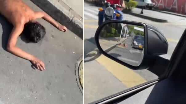 Mujer bajo efectos de las drogas en Bello, Antioquia