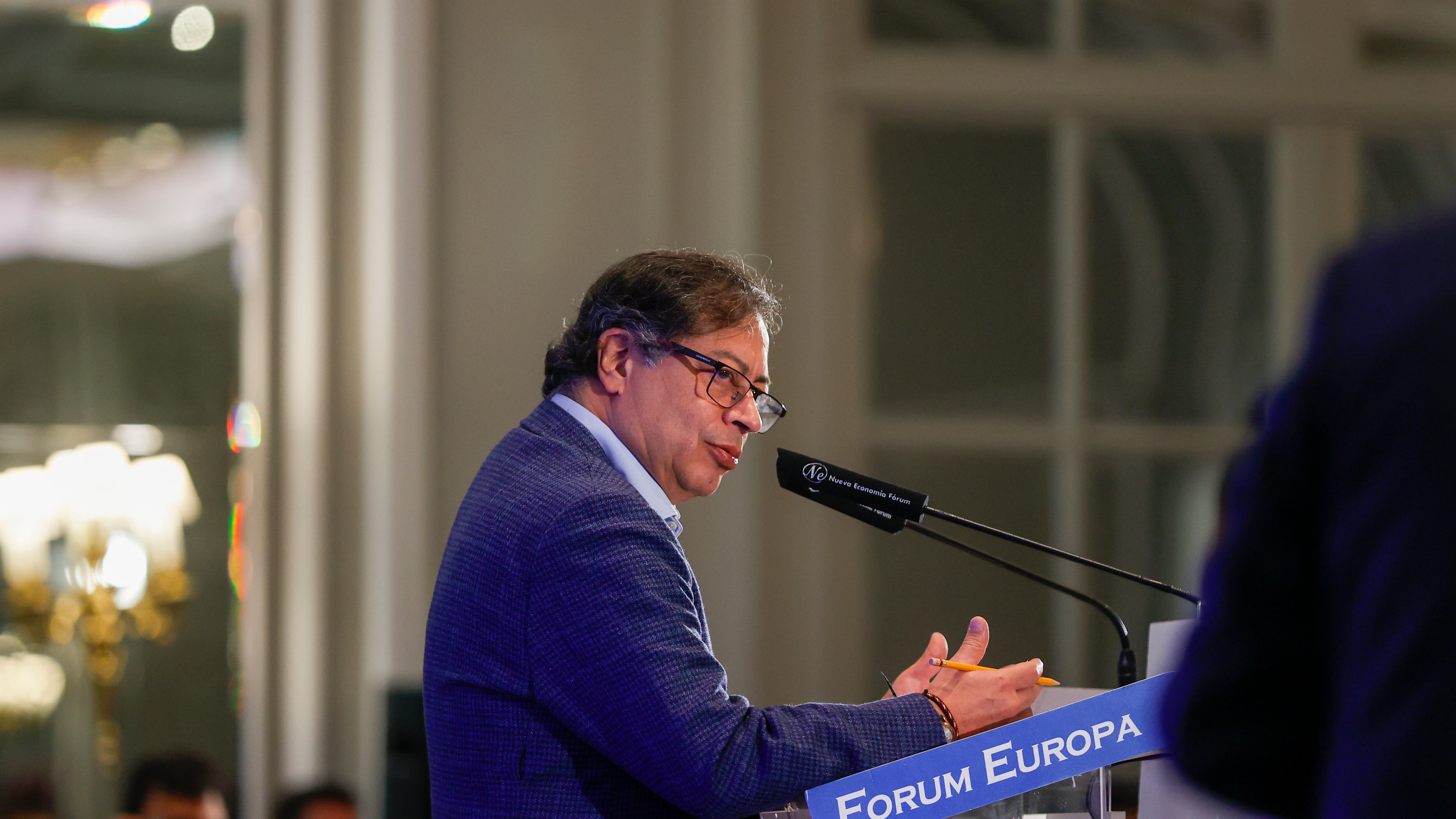 Gustavo Petro en su visita a España