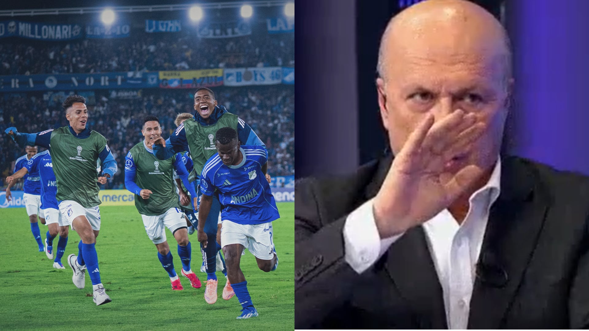Millonarios y Carlos Antonio Vélez - Fotos: Redes del equipo y del periodista el 16 de abril del 2026