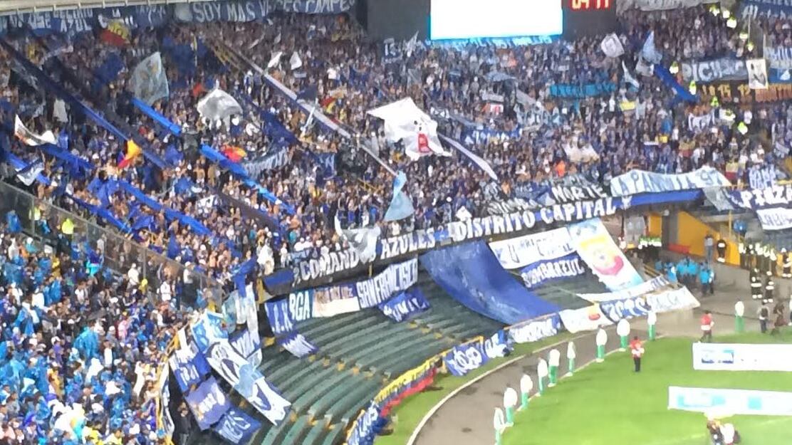El dron de los hinchas de Millonarios VS América