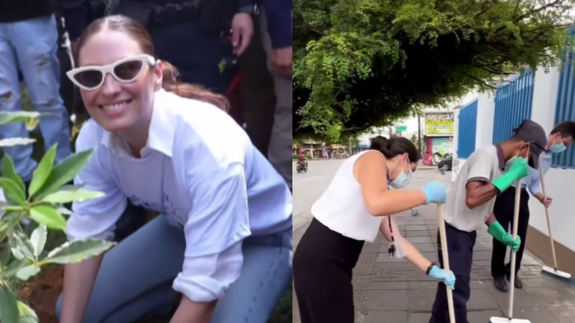 Taliana Vargas se untó las manos de ‘tierrita’ y puso a tirar escoba y balde a los caleños; ¿por qué?