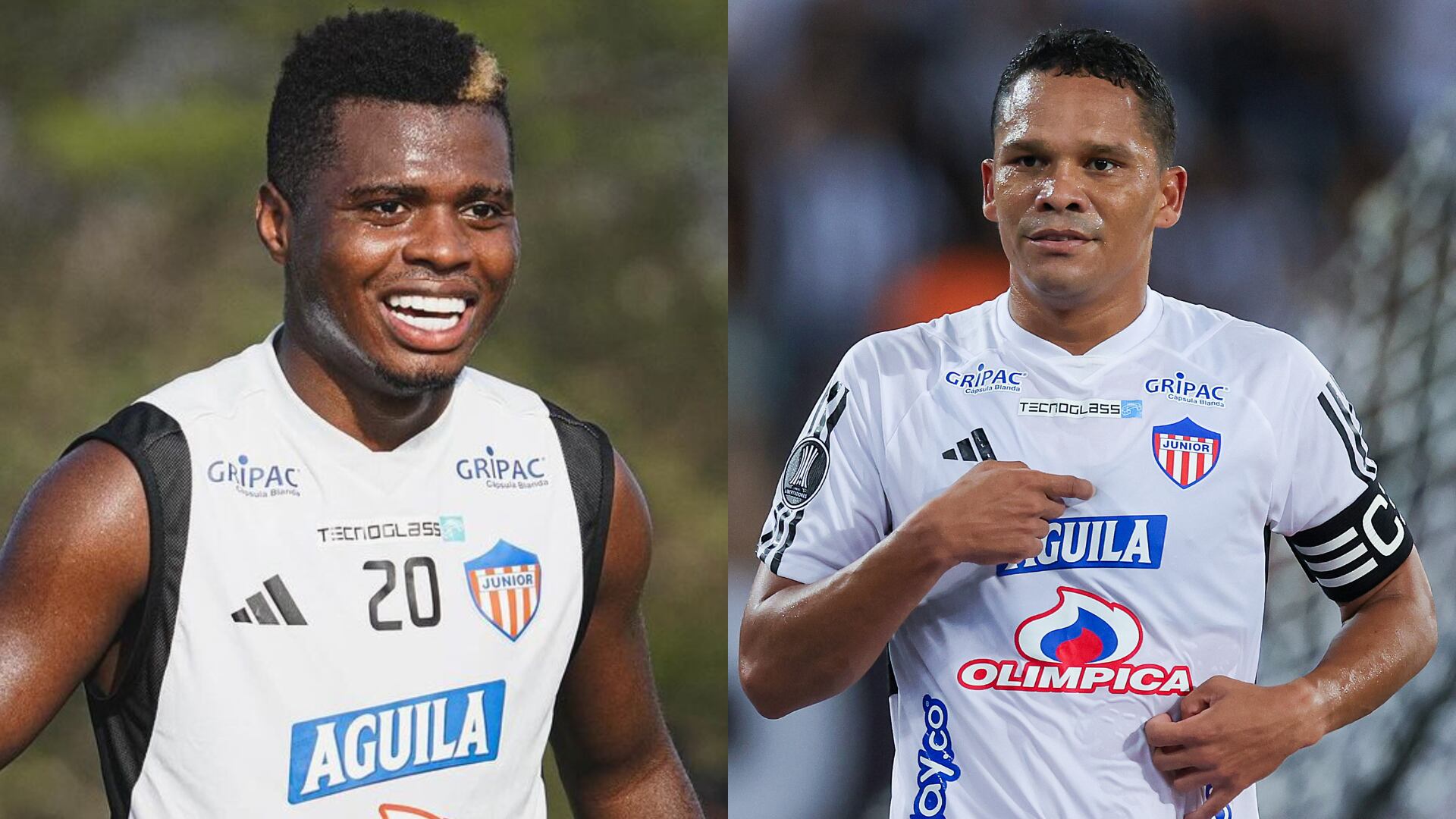 Carlos Bacca y Deiber Caicedo - Fotos: Redes sociales del Junior