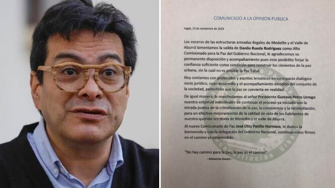 Salida de Danilo Rueda como Alto Comisionado para La Paz